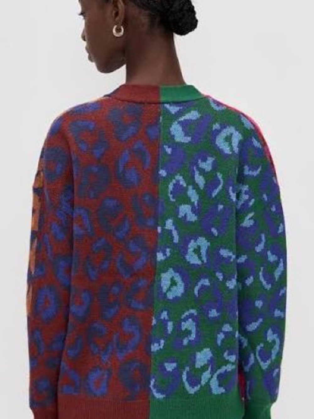 FARM Rio Colorblock Leopard Cardigan - Picture 4 of 7